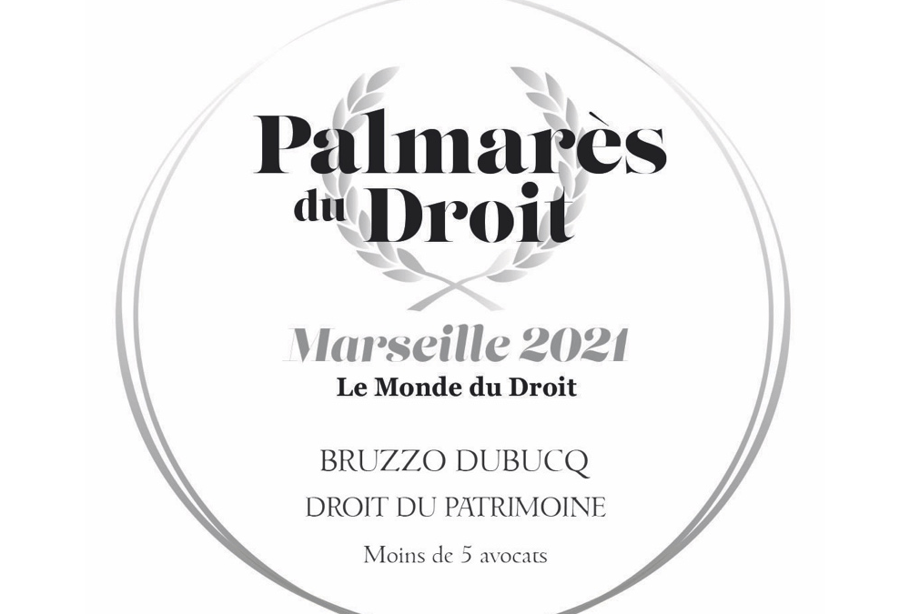 Palmarès du Droit – Marseille 2021 – Trophée Argent – Droit du patrimoine