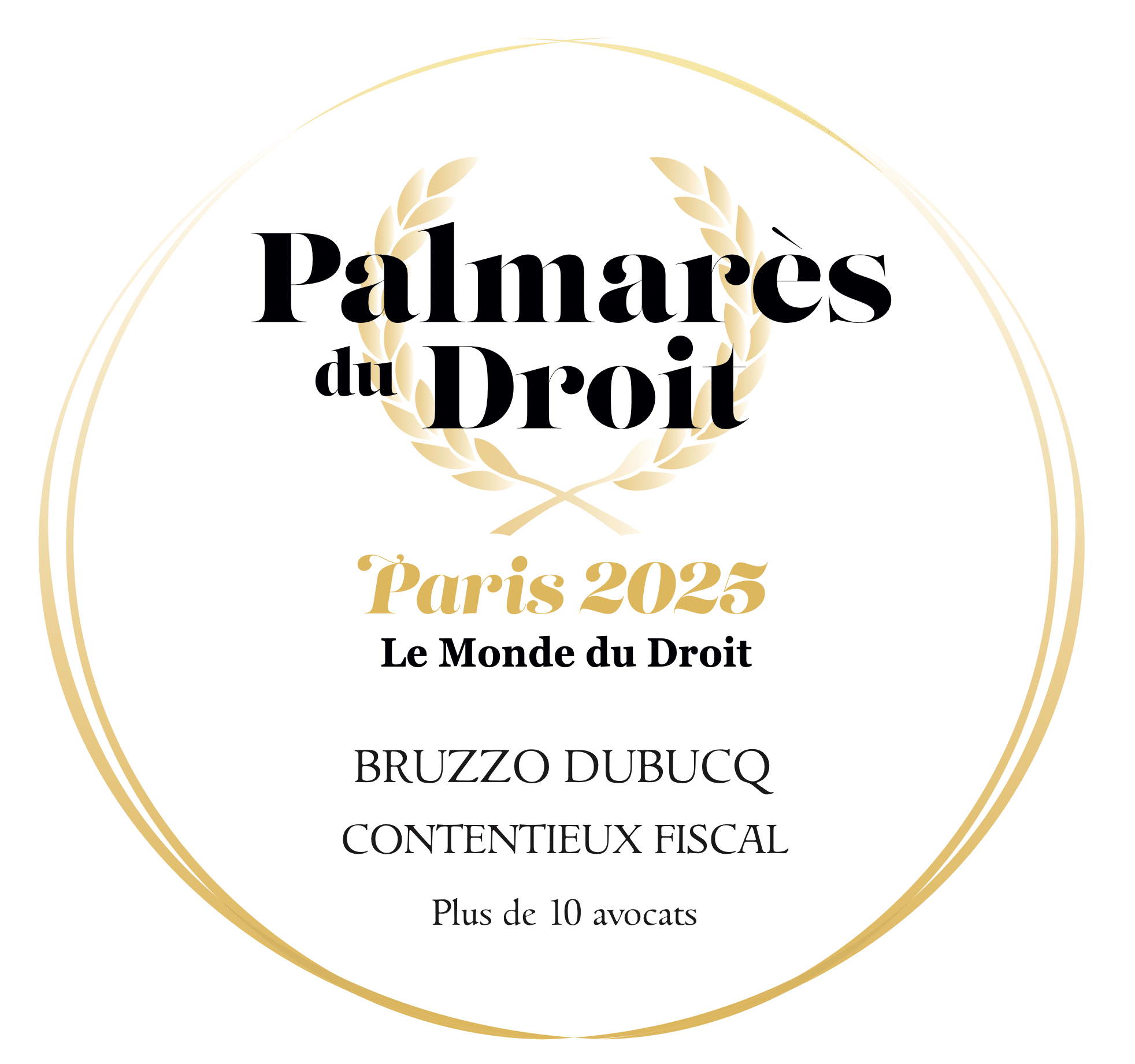 Palmarès du Droit 2025: Gold Trophy, Tax litigation