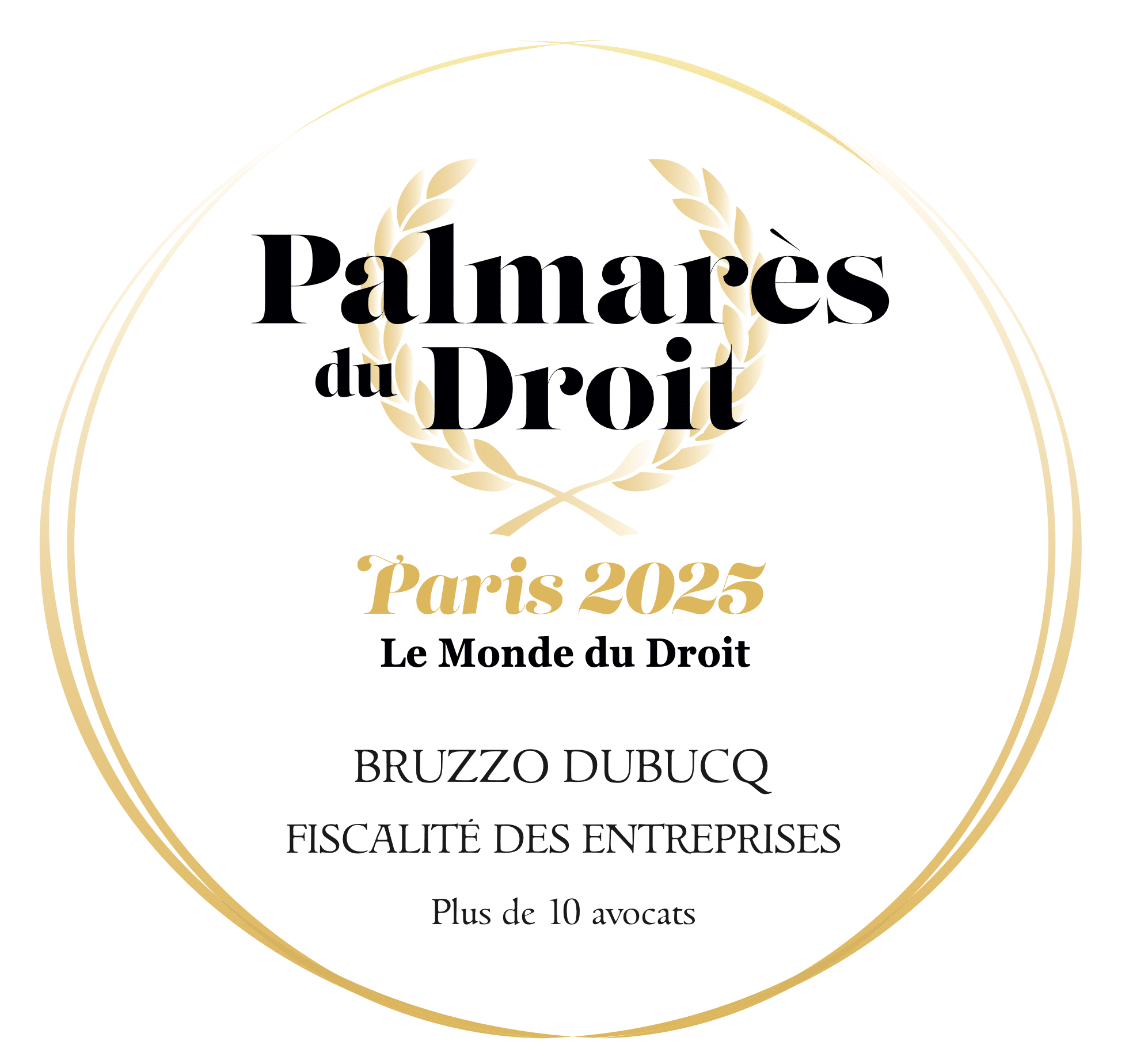 Palmarès du Droit 2025: Gold Trophy, Corporate tax