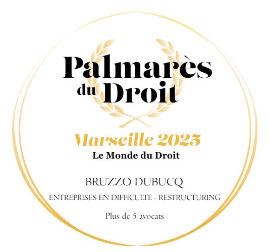 Palmarès du Droit – Marseille 2025 – Trophée Or – Entreprises en difficulté – Restructuring